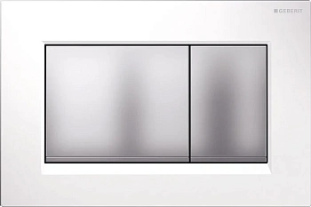 Клавиша Geberit Omega Type 30 115.080.KL.1, белая, матовый хром