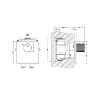 GESSI INCISO встраиваемый термостатический смеситель на 1 источник, резьба 3/4 (внешние части), цвет: nero XL - Gidratop.ru изображение