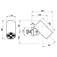 GESSI 316 DIAMANTATO верхний душ Oslash;79 мм., с настенным креплением, 4 струи, цвет Steel Brushed - Gidratop.ru изображение