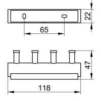Планка с крючками Keuco Plan 14913010000, цвет хром - Gidratop.ru изображение