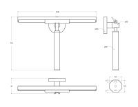 RELAX-SV-BORO Скребок-водосгон для душевой шторки, исполнение брашированное золото - Gidratop.ru изображение