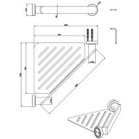 Gessi Emporio accessories полка для ванны или душа, цвет: Finox Brushed Nickel - Gidratop.ru изображение