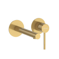 RELAX-BLI2-2-BORO-W0 Смеситель для раковины встраиваемый с внутренней частью, без донного клапана, брашированное золото - Gidratop.ru изображение