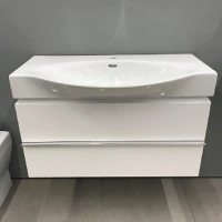 Тумба под раковину Laufen Palace 90 см, подвесная, 2 ящика, белый матовый, 4.0125.2.075.463.R - Gidratop.ru изображение