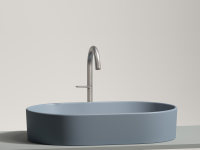 Умывальник чаша накладная овальная (цвет Серо-x - Gidratop.ru изображение