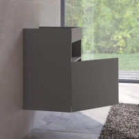 Тумба под раковину Keuco Stageline 32822290001, 46 см, петли слева, цвет инокс матовый - Gidratop.ru изображение