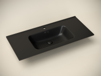Умывальник накладной прямоугольный (цвет Черный Матовый) Element 1010x465x180мм - Gidratop.ru изображение