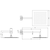 Gessi Emporio shower верхний душ для настенного крепления, поворотная, с защитой от известкового налёта, цвет: Mirror Steel - Gidratop.ru изображение