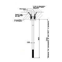GESSI 316 излив потолочный с удаленным управлением (не входит в комплект), цвет: steel brushed - Gidratop.ru изображение