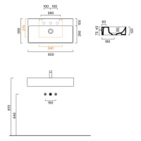 Catalano Premium Раковина 65*35, цвет белый глянцевый - Gidratop.ru изображение