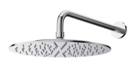 LEAF-DSIP-30-L-01 Душевая система со встраиваемым смесителем, верхним душем 30 см с кронштейном и ручным душем со штуцером, держателем и шлангом, исполнение хром - Gidratop.ru изображение