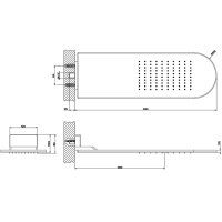 Gessi Shower316 верхний душ для настенного крепления 620*200мм, цвет Brushed Brass PVD - Gidratop.ru изображение