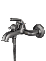 Смеситель для ванны с душем WONZON & WOGHAND STEAM, Темный графит (WW-88639008-BGM) - Gidratop.ru изображение