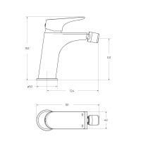 MARINO Смеситель для биде без донного клапана, хром MARINO-BD-CRM-W0 - Gidratop.ru изображение