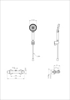 Смеситель для душа с термостатом WONZON & WOGHAND INN 5, Темный графит (WW-B1005-A-BGG) - Gidratop.ru изображение