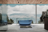 Прозрачная ванна ABBER Kristall AT9706Saphir синяя - Gidratop.ru изображение