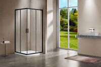 Душевой уголок Garda VSS-1G1012CLB, 1200*1000, черный, стекло прозрачное - Gidratop.ru изображение
