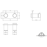 Gessi Ingranaggio встраиваемый термостат для душа, с 2мя независимыми выходами, (внешние части), цвет: Black XL - Gidratop.ru изображение