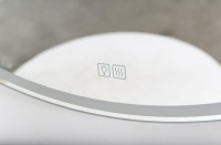 Зеркало со встроенным светильником, сенсорным выключателем и подогревом SPC-RNG-1000-LED-TCH-WARM, 12W, 220-240V, 1000x30x1000 - Gidratop.ru изображение