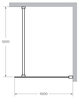 душевая перегородка CEZARES LIBERTA-L-1-100-120-GR-Cr - Gidratop.ru изображение