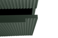 PREMIUM Колонна подвесная с распашной дверью, с зеркалом внутри, одним выдвижным ящиком, реверсивная 55510 Plisse Verde opaco, 35x38x150 - Gidratop.ru изображение