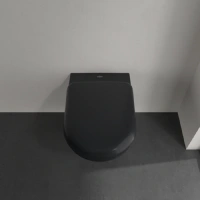 Подвесной унитаз Villeroy&Boch Antao 4674T0R7, безободковый, технология TwistFlush, Pure Black - Gidratop.ru изображение