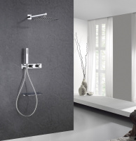 Душевая система ABBER Rund AF8750 скрытого монтажа с изливом, термостат, хром - Gidratop.ru изображение