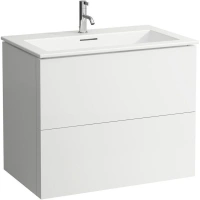 Тумба c раковиной Laufen Kartell подвесная 80 см, цвет белый матовый, 8.6033.5.640.104.1 - Gidratop.ru изображение