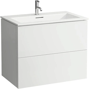 Тумба c раковиной Laufen Kartell подвесная 80 см, цвет белый матовый, 8.6033.5.640.104.1