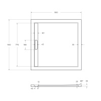 Поддон из искусственного мрамора CEZARES TRAY-AS-A-90-30-W - Gidratop.ru изображение