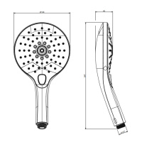 GESSI ручной душ, 3 режима, цвет Black XL - Gidratop.ru изображение