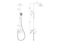 Душевая система WONZON & WOGHAND EDGE, Черный матовый (WW-88739003-MB) - Gidratop.ru изображение