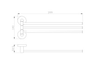 Полотенцедержатель поворотный WONZON & WOGHAND EASY, Хром (WW-8141) - Gidratop.ru изображение