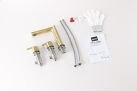 Смеситель ABBER Perfekte 316 AF8A08BG для раковины, золото брашированное - Gidratop.ru изображение