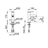 Смеситель Keuco Ixmo Soft 59502012100 для раковины, цвет хром - Gidratop.ru изображение