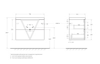 VITTORIA База под раковину подвесная с двумя выкатными ящиками, Bianco Lucido, 800x450x570, VITTORIA-800-2C-SO-BL - Gidratop.ru изображение