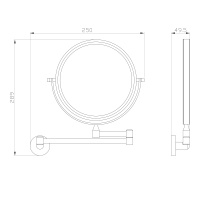Зеркало для ванной WONZON & WOGHAND EASY, Хром (WW-8158) - Gidratop.ru изображение