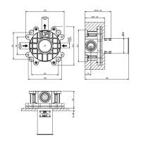 Gessi Emporio Via manzoni встраиваемая часть для однорычажного смесителя, цвет: Chrome - Gidratop.ru изображение