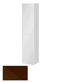 Шкаф-пенал Keuco Royal Reflex 34031 320002 подвесной 35 см, с корзиной, фасад зеркало, мокка, петли справа