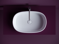 Раковина накладная овальная 561x359x149, цвет белый - Gidratop.ru изображение