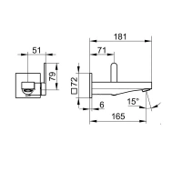 Смеситель Keuco Ixmo Flat 59516370302 для раковины, цвет черный матовый - Gidratop.ru изображение