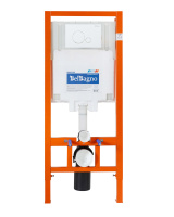 Комплект 4 в 1 Унитаз подвесной BelBagno AMANDA BB051CHR с сиденьем BB051SC + Система инсталляции для унитазов BelBagno BB002-80 с кнопкой смыва BB014-SR-BIANCO - Gidratop.ru изображение