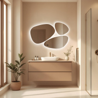 Зеркало ABBER Teil AG6503S с подсветкой, бесконтактный выключатель, диммер - Gidratop.ru изображение