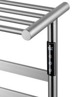 Полотенцесушитель электрический с полкой WONZON & WOGHAND ESSEN, Брашированный никель (WW-A402-BR) - Gidratop.ru изображение