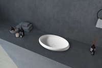 Раковина накладная ABBER Stein AS2614 белая матовая - Gidratop.ru изображение