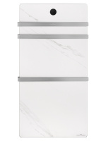 Полотенцесушитель электрический с каменной плитой Белый мрамор WONZON & WOGHAND STUTTGART, Брашированный никель (WW-A503-BR) - Gidratop.ru изображение