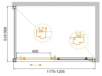 Душевой уголок CEZARES GIUBILEO-AH-1-120/90-SCORREVOLE-CP-G - Gidratop.ru изображение