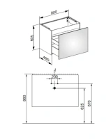 Тумба под раковину Keuco Plan 32962 300000 80 x 49 x 60.5 см подвесная, белый глянцевый - Gidratop.ru изображение