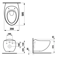 Подвесной унитаз безободковый Laufen Alessi One 8.2097.1.400.000.1 rimless - Gidratop.ru изображение