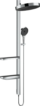 Душевой гарнитур Hansgrohe Rainfinity Showerpipe 360 26842000, 1 режим струи, корпус хром, лицевая часть черная